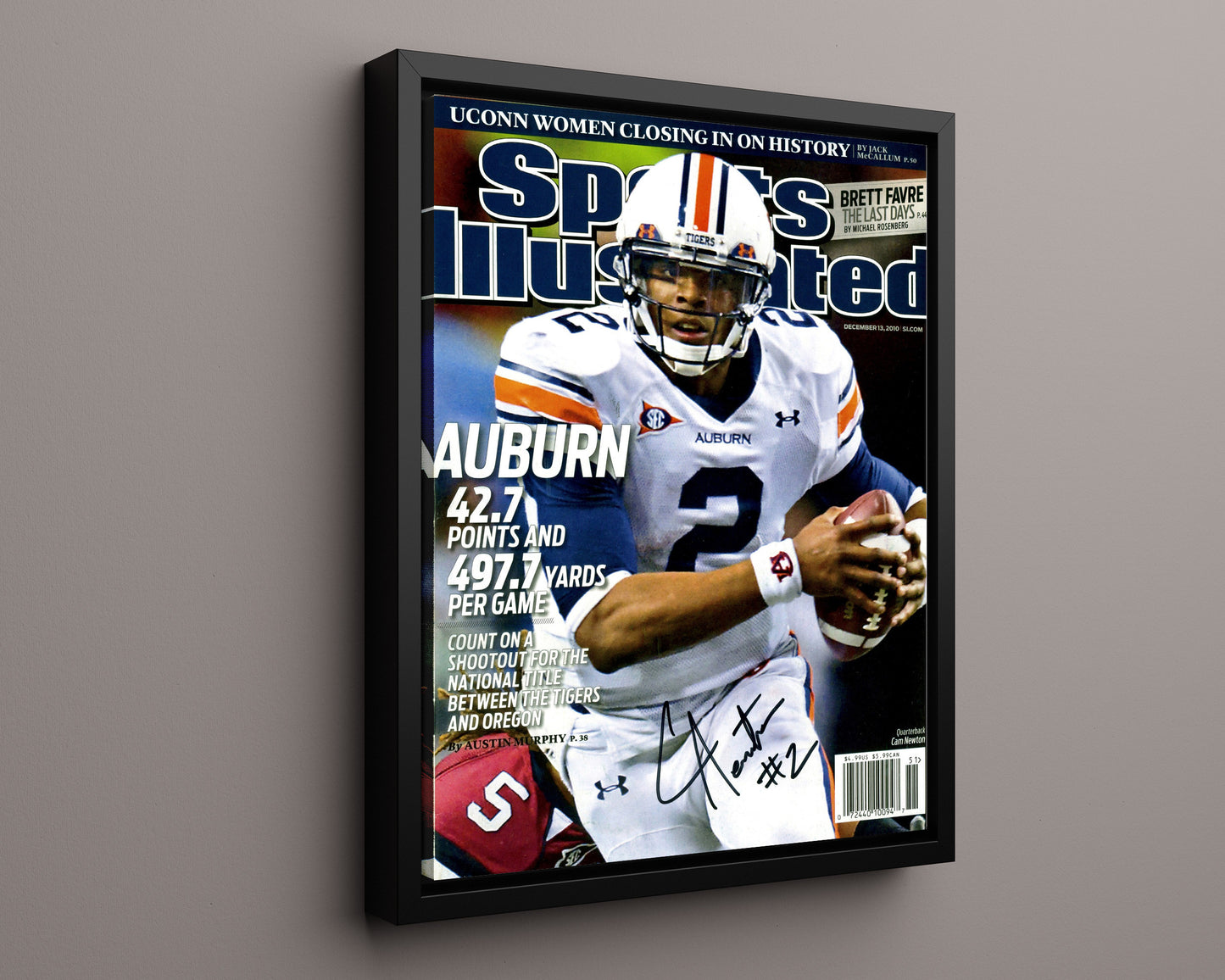 Auburn Autograph SI Print - Cam Newton - Heisman Season
