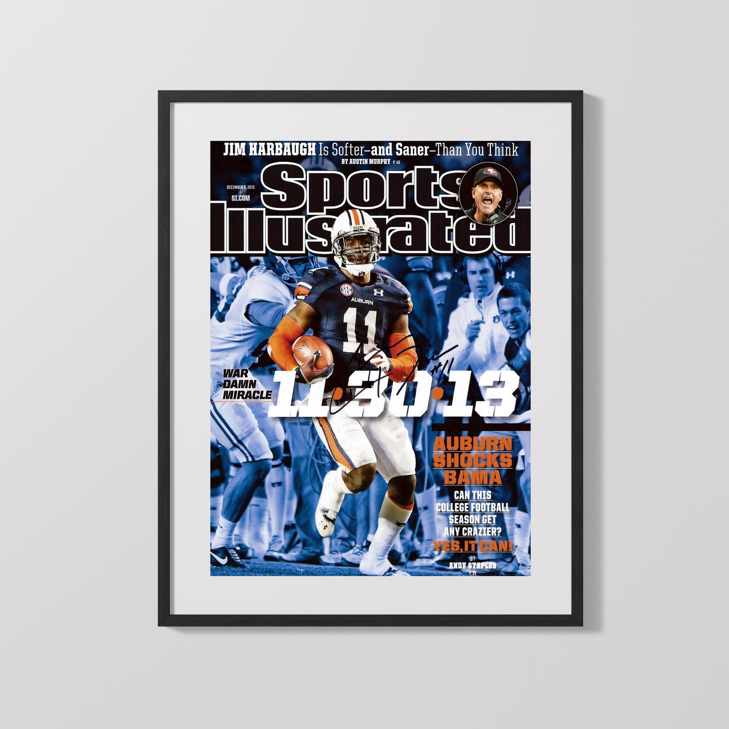 Auburn Autograph SI Print - Chris Davis - Iron Bowl Miracle