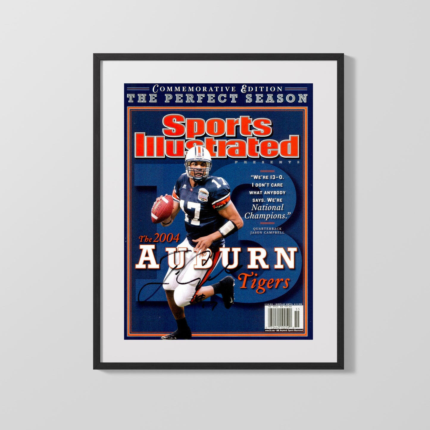 Auburn Autograph SI Print - Jason Campbell 2004 Champs - Perfect Season