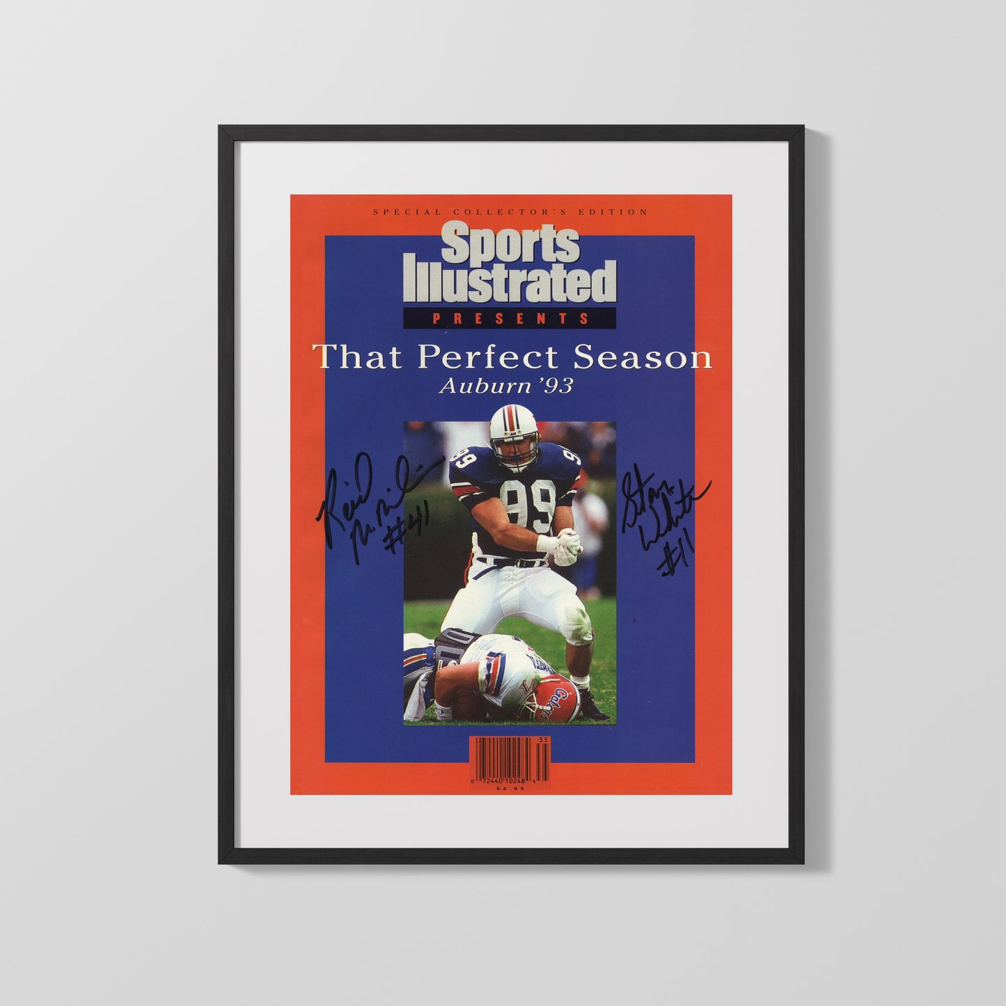 Auburn Autograph SI Print - Stan White - Perfect Season 1993