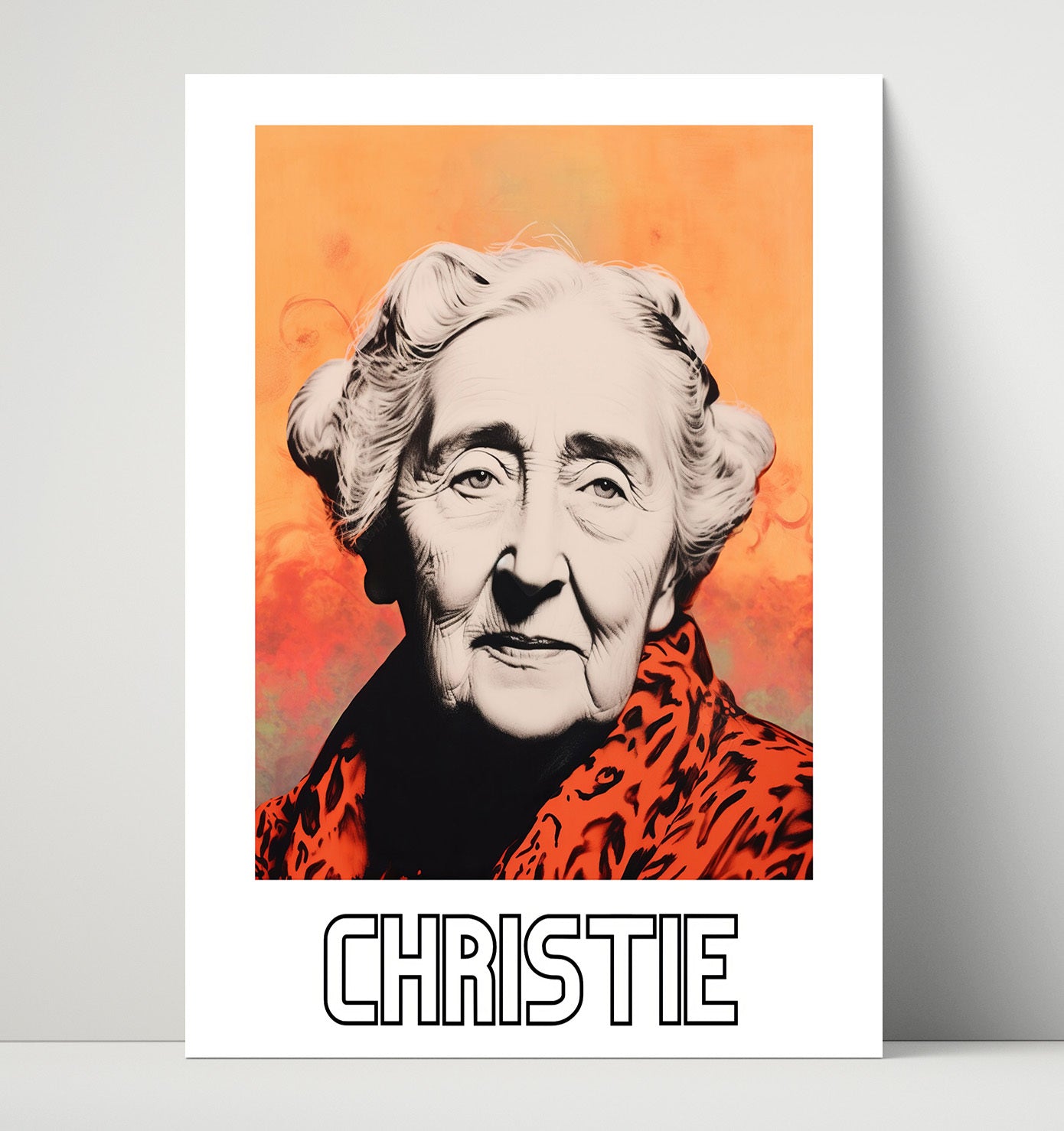 Agatha Christie 16x20 Unframed Print wall art print – Author Portraits decor