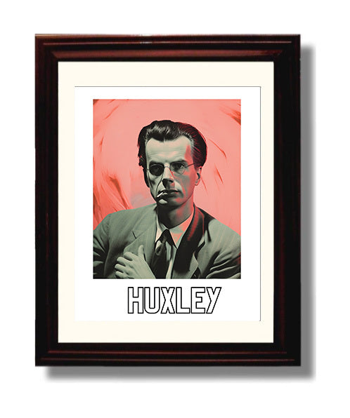 Aldous Huxley 8x10 Black Matted Beveled Frame wall art print – Author Portraits decor