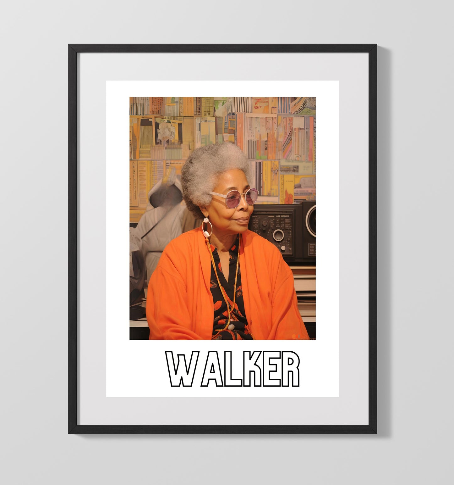 Alice Walker 16x20 Gallery Frame wall art print – Author Portraits decor