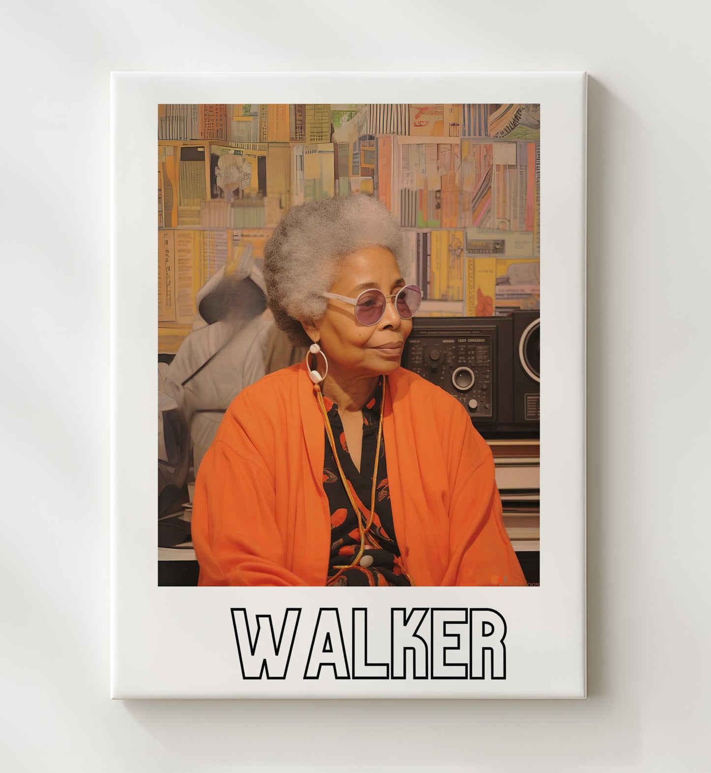 Alice Walker 20x24 Canvas wall art print – Author Portraits decor