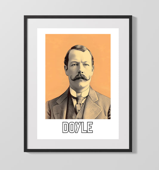Arthur Conan Doyle literary wall art print for library and reading room decor