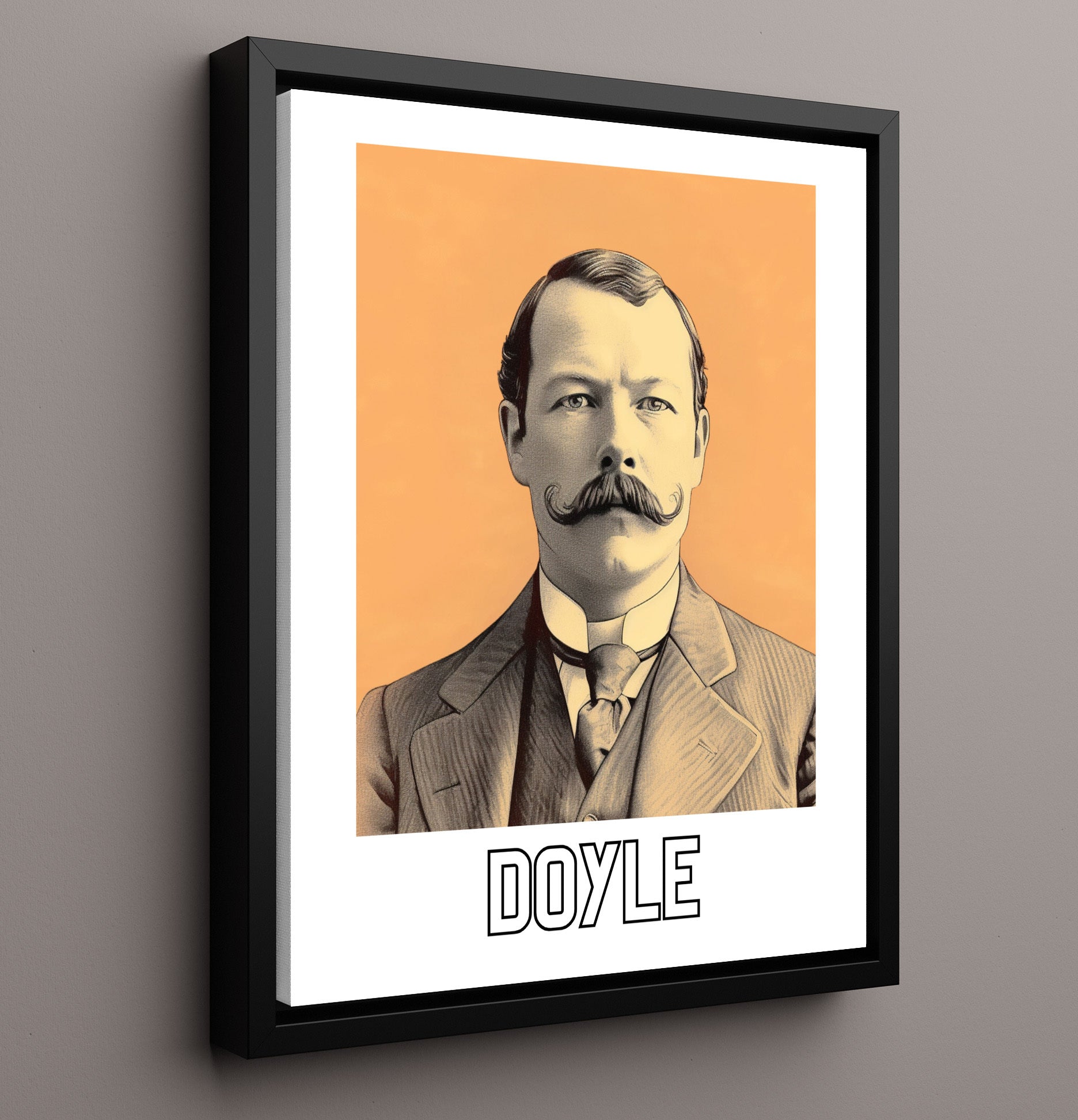 Arthur Conan Doyle 16x20 Framed Canvas wall art print – Author Portraits decor
