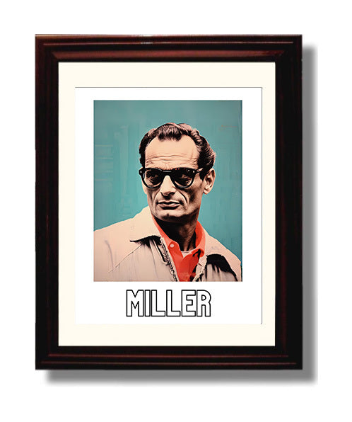 Arthur Miller 8x10 Black Matted Beveled Frame wall art print – Author Portraits decor