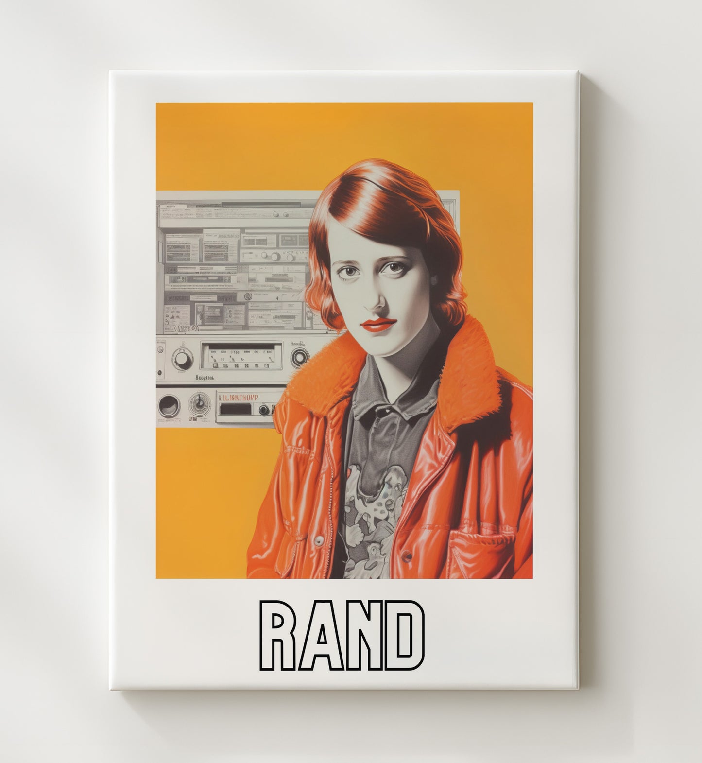 Ayn Rand 20x24 Canvas wall art print – Author Portraits decor