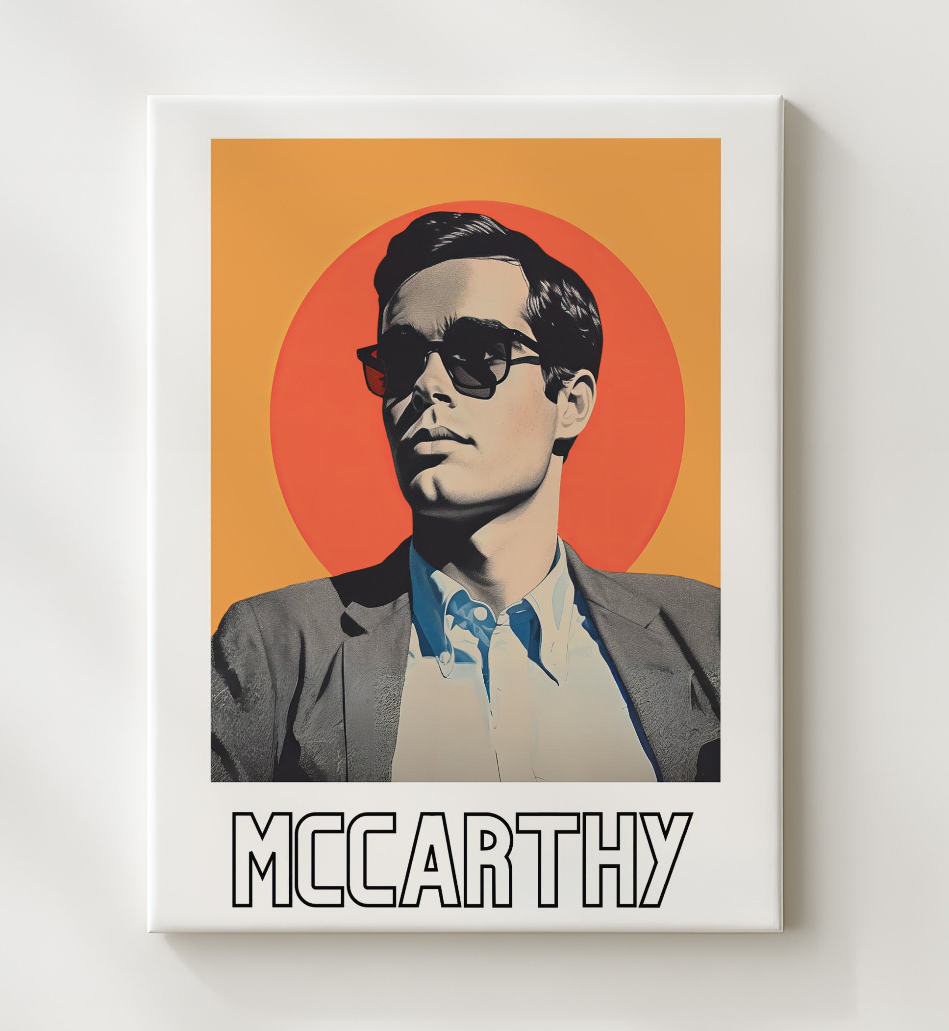 Cormac McCarthy 20x24 Canvas wall art print – Author Portraits decor