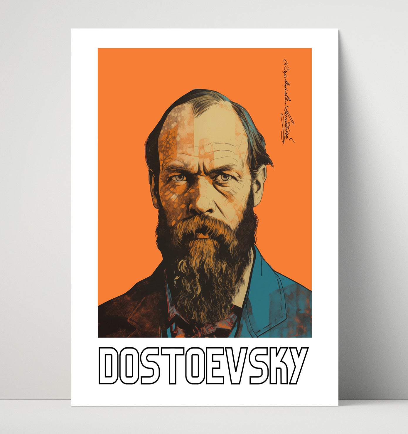 Fyodor Dostoevsky 16x20 Unframed Print wall art print – Author Portraits decor