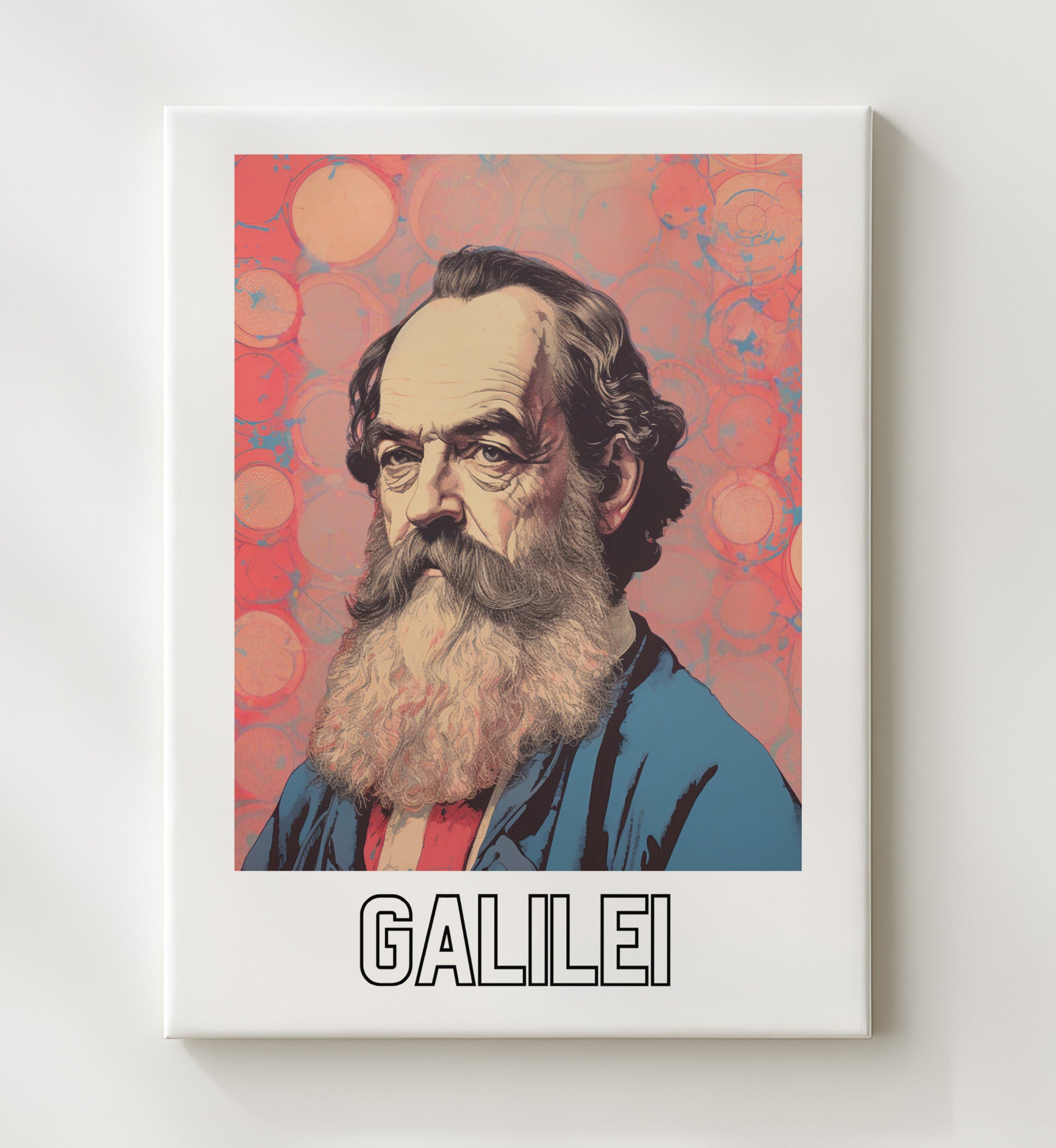 Galileo Galilei 20x24 Canvas wall art print – Author Portraits decor