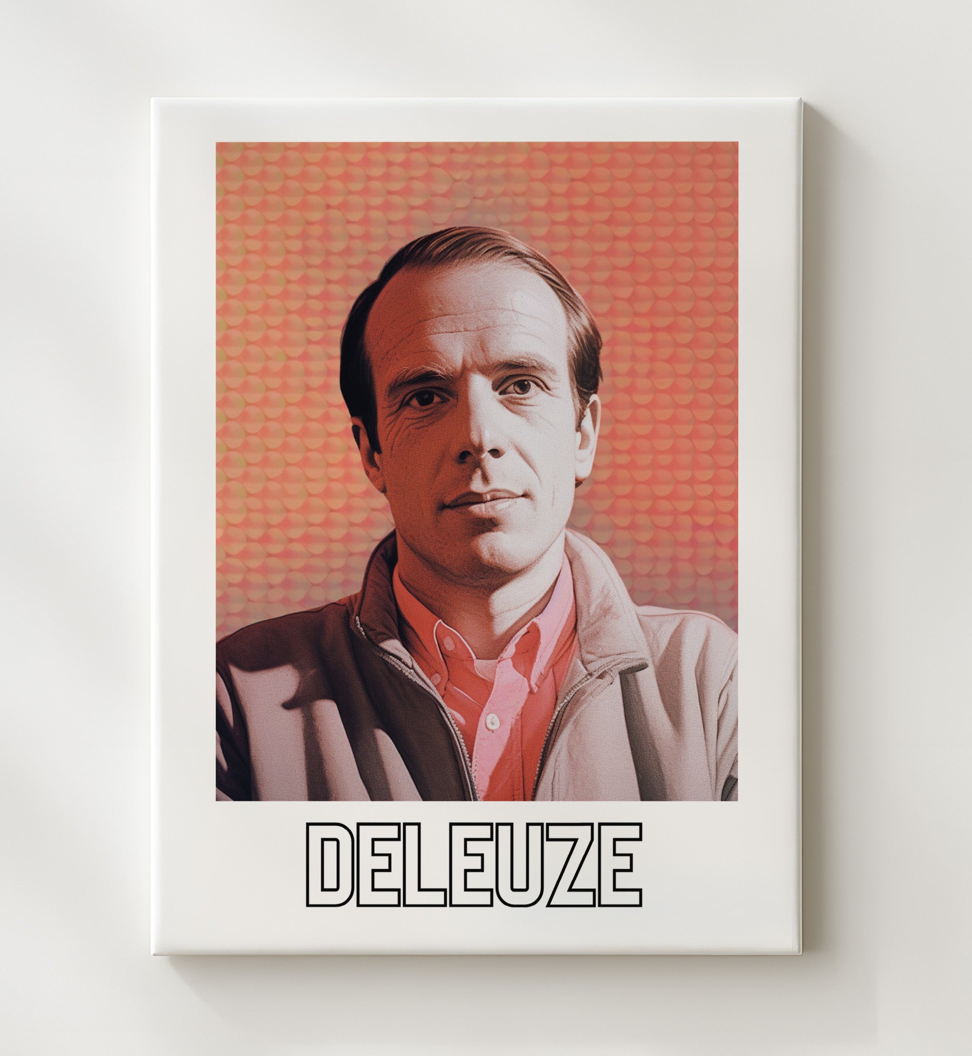 Gilles Deleuze 20x24 Canvas wall art print – Author Portraits decor