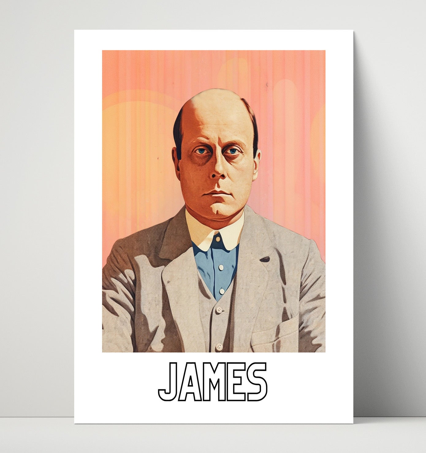 H.G. Wells 16x20 Unframed Print wall art print – Author Portraits decor