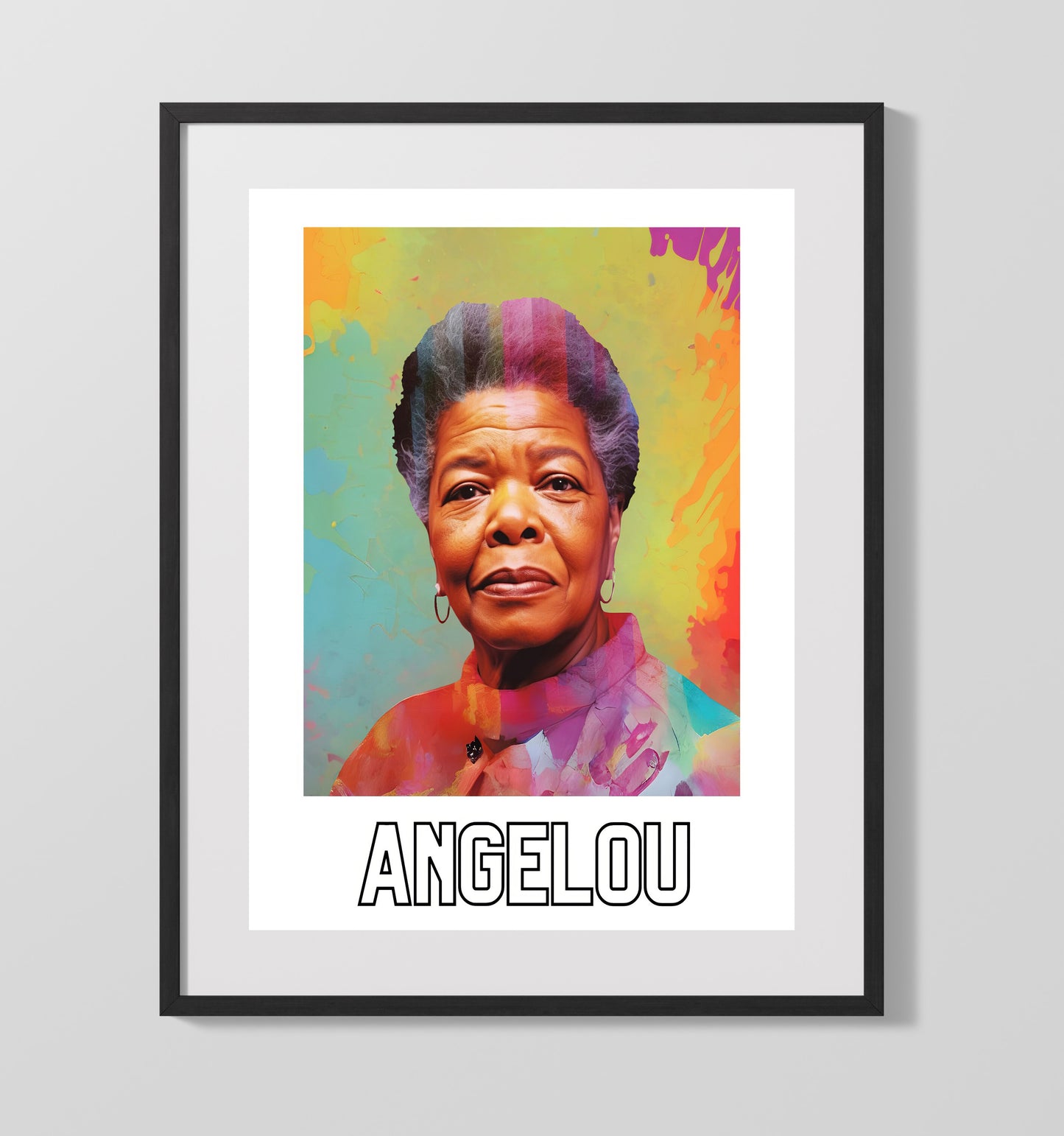 Maya Angelou 16x20 Gallery Frame wall art print – Author Portraits decor