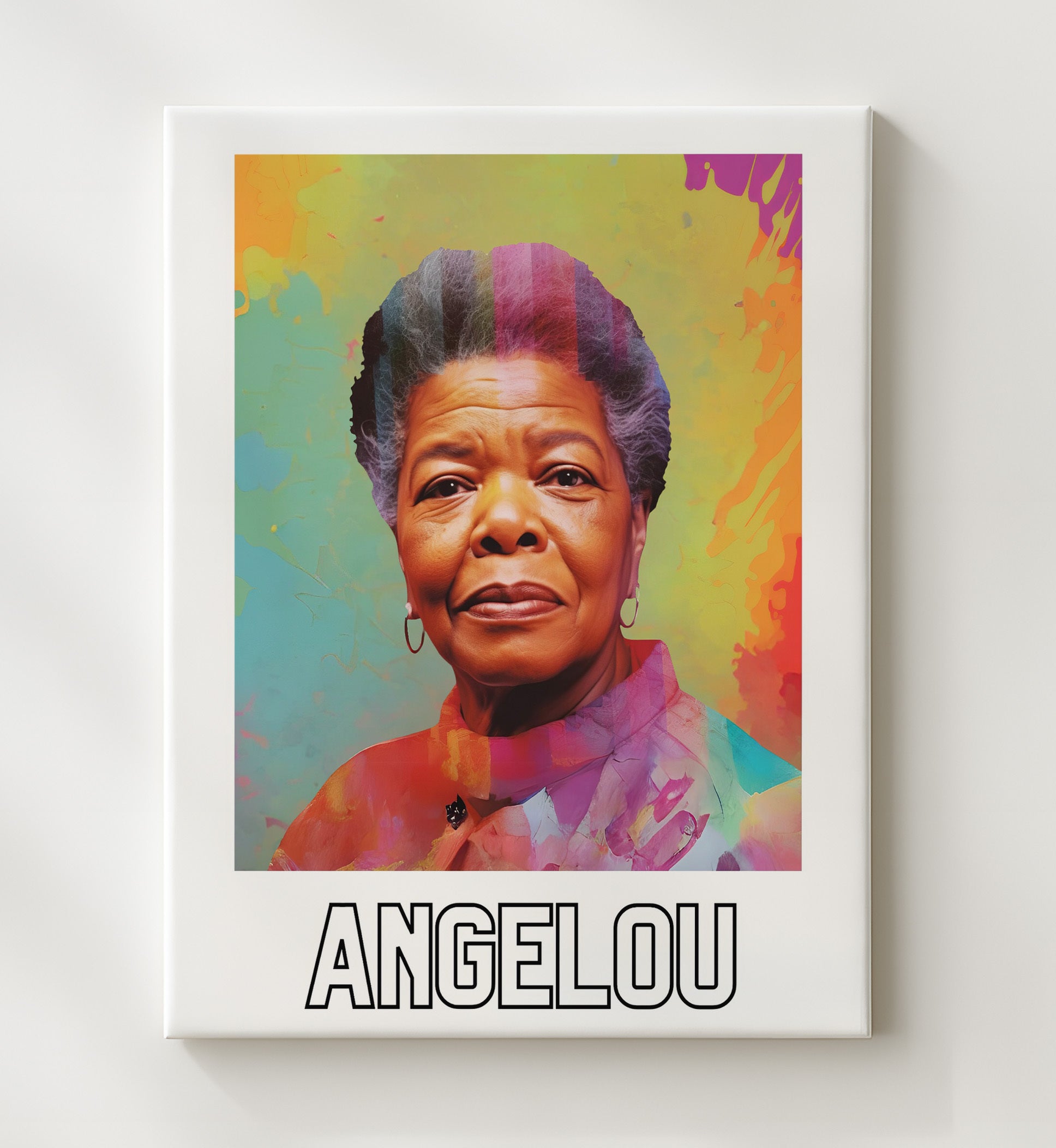 Maya Angelou 20x24 Canvas wall art print – Author Portraits decor