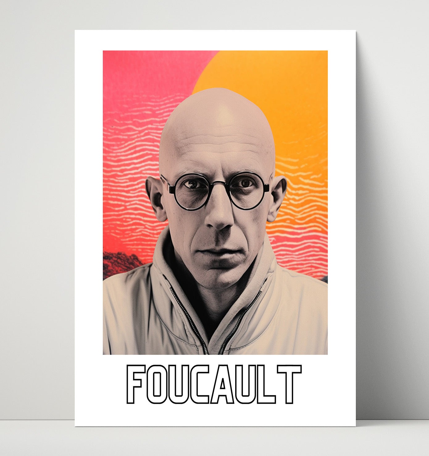 Michel Foucault 16x20 Unframed Print wall art print – Author Portraits decor
