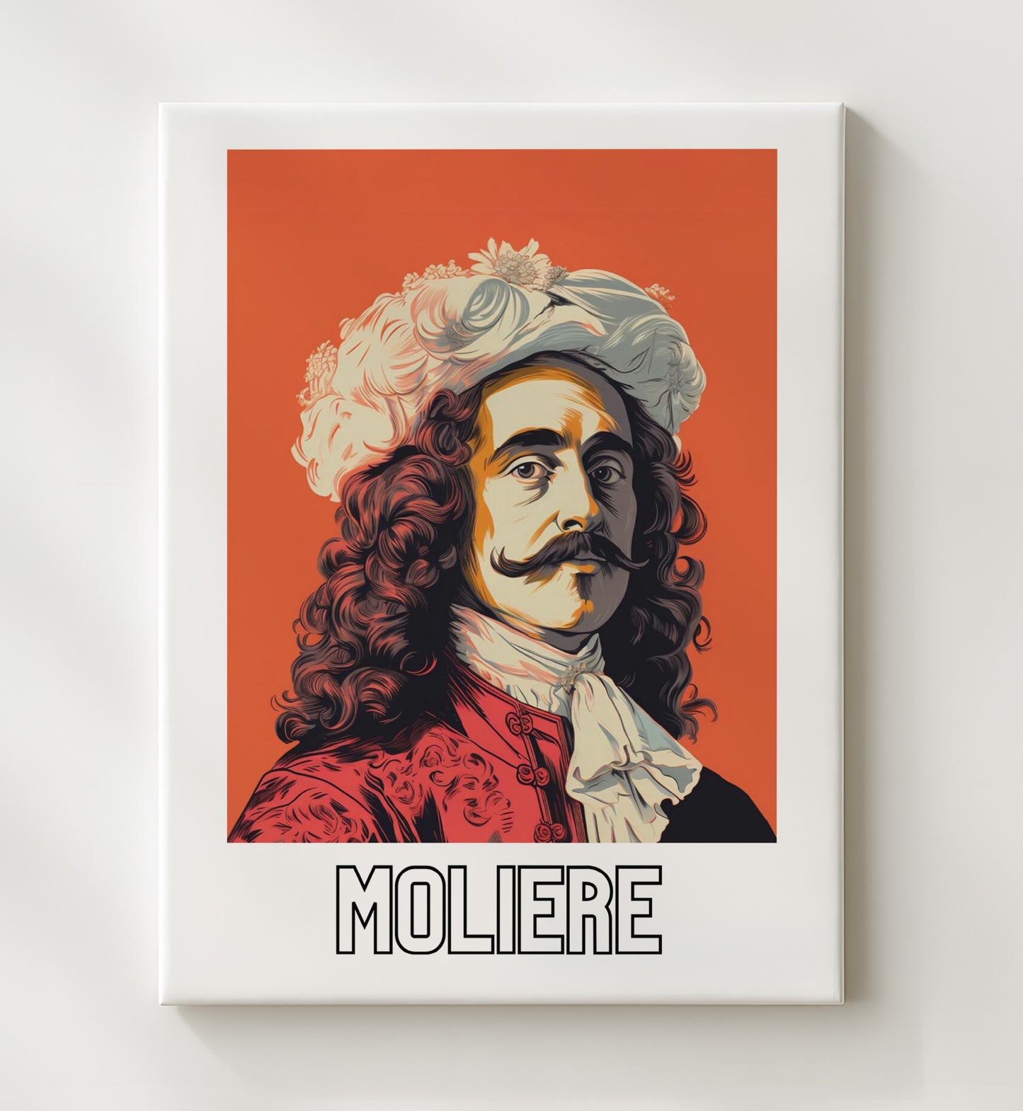 Moliere 20x24 Canvas wall art print – Author Portraits decor
