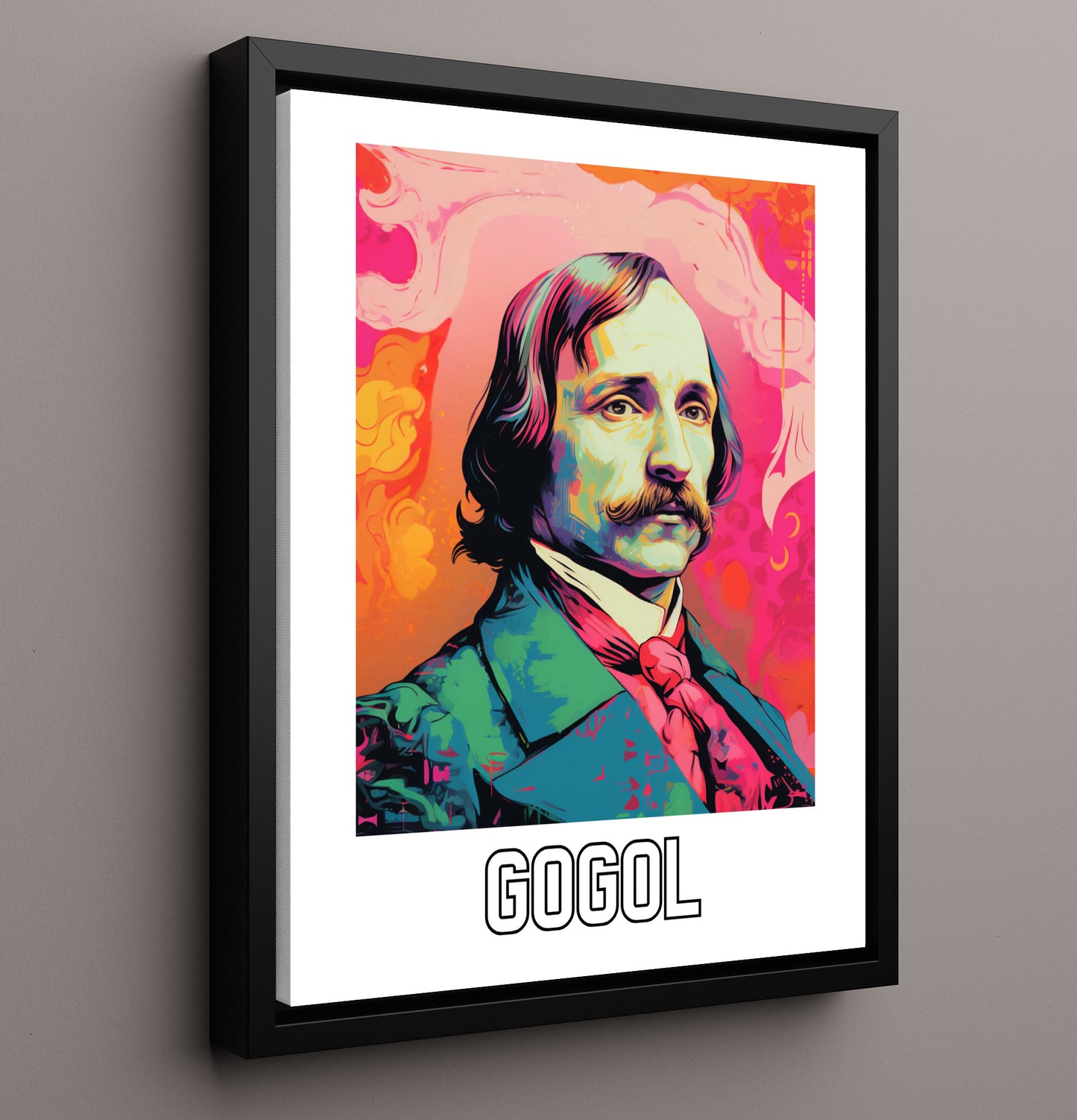 Nikolai Gogol 16x20 Framed Canvas wall art print – Author Portraits decor