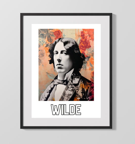 Oscar Wilde literary wall art print for library and reading room decor