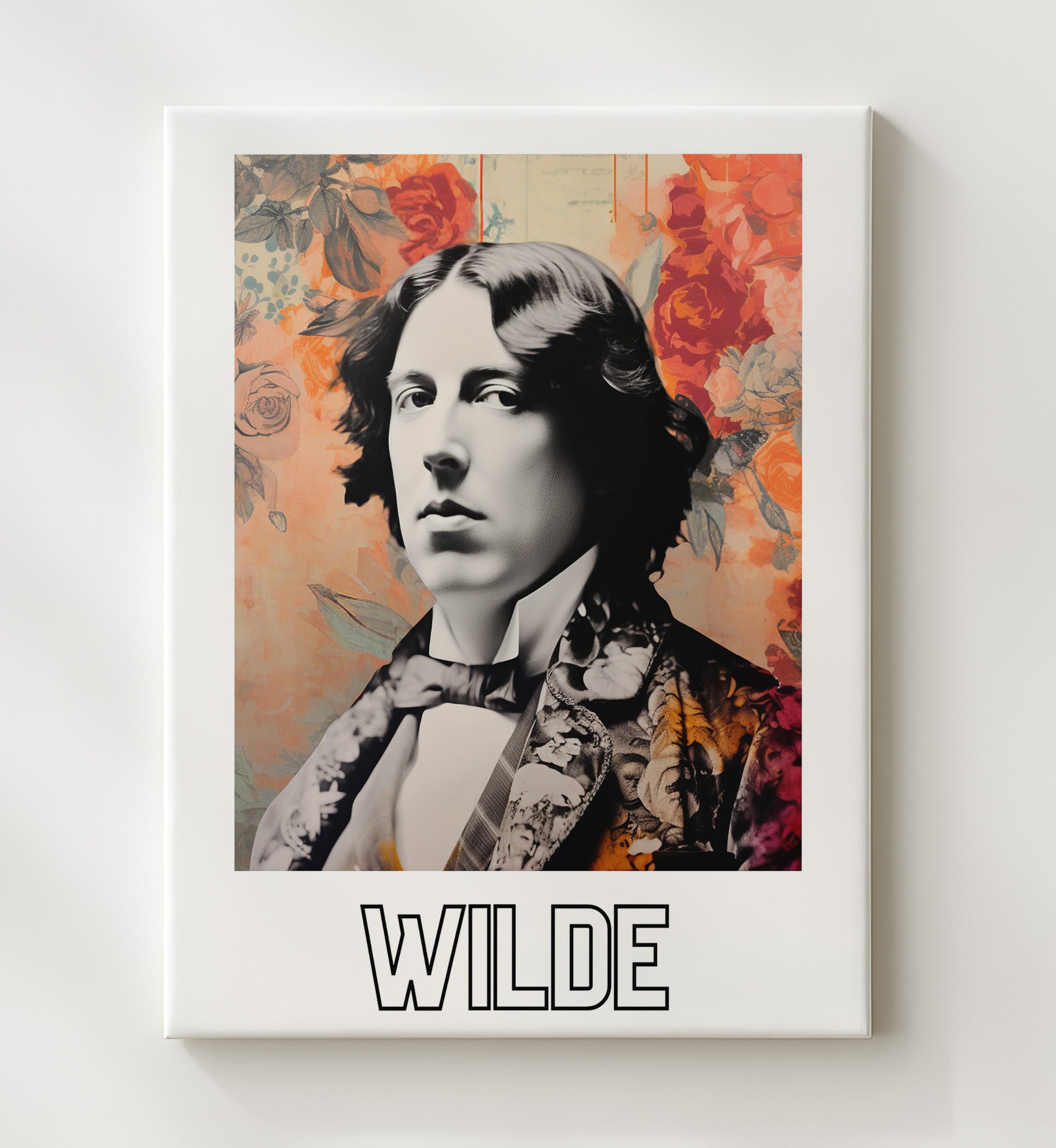 Oscar Wilde 20x24 Canvas wall art print – Author Portraits decor