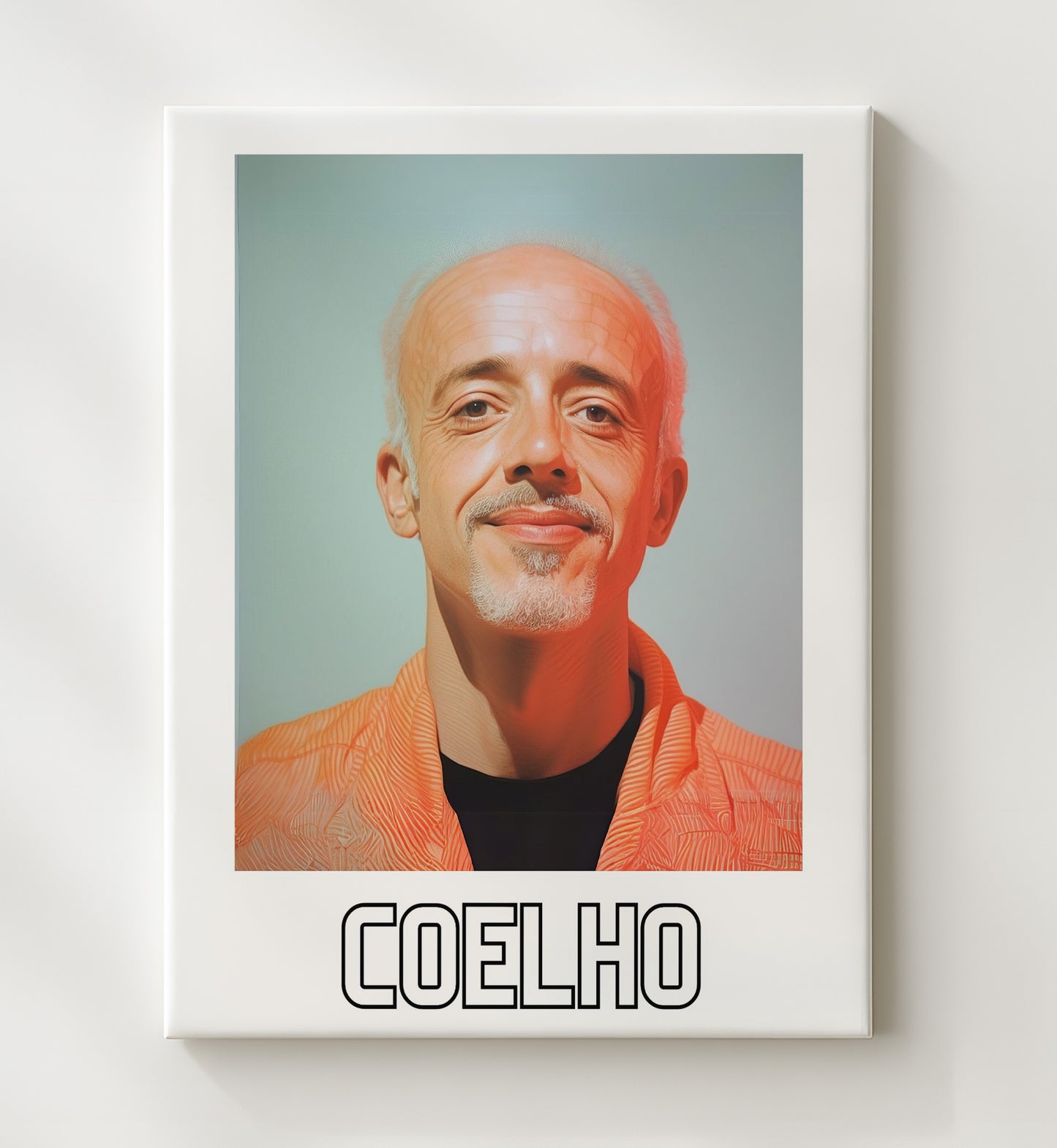 Paulo Coelho 20x24 Canvas wall art print – Author Portraits decor