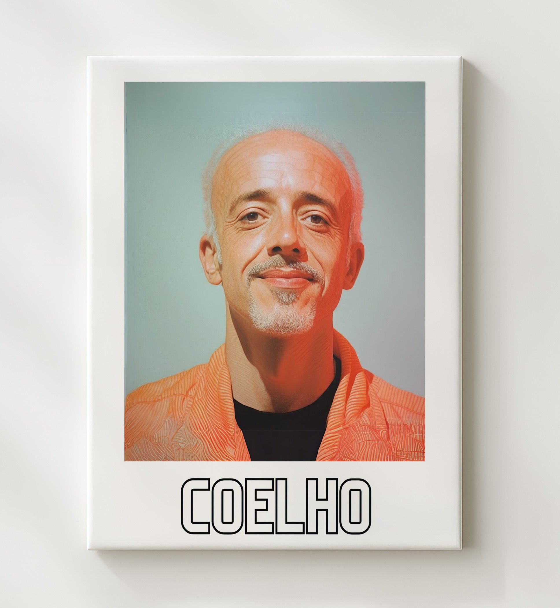Paulo Coelho 20x24 Canvas wall art print – Author Portraits decor
