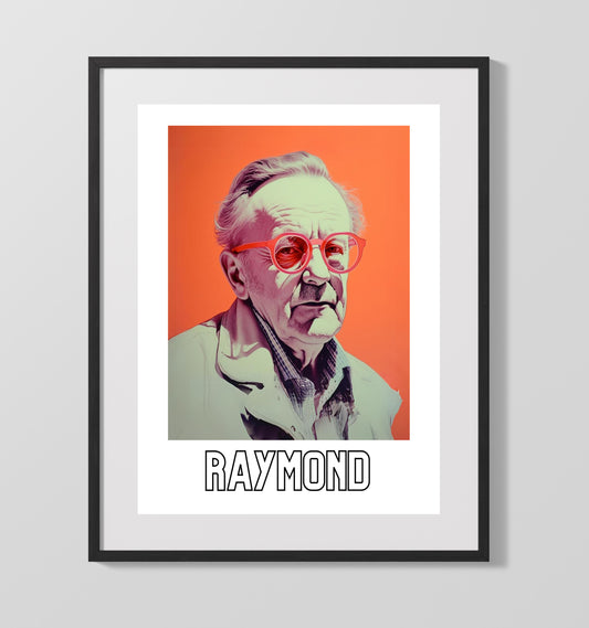 Raymond Chandler literary wall art print for library and reading room decor