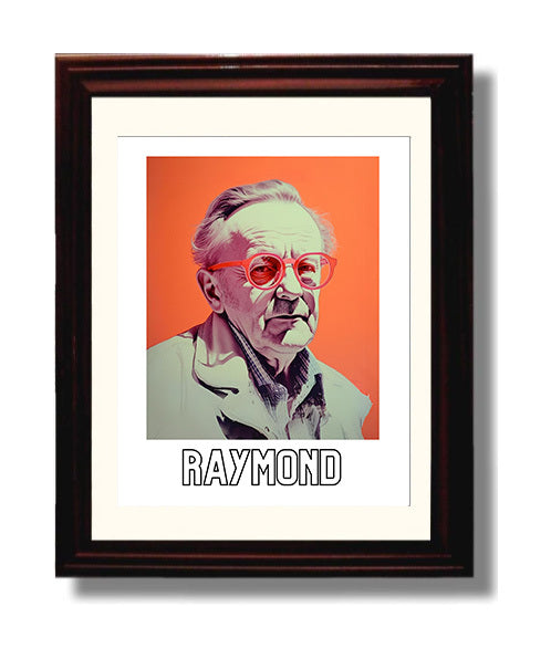 Raymond Chandler 8x10 Black Matted Beveled Frame wall art print – Author Portraits decor