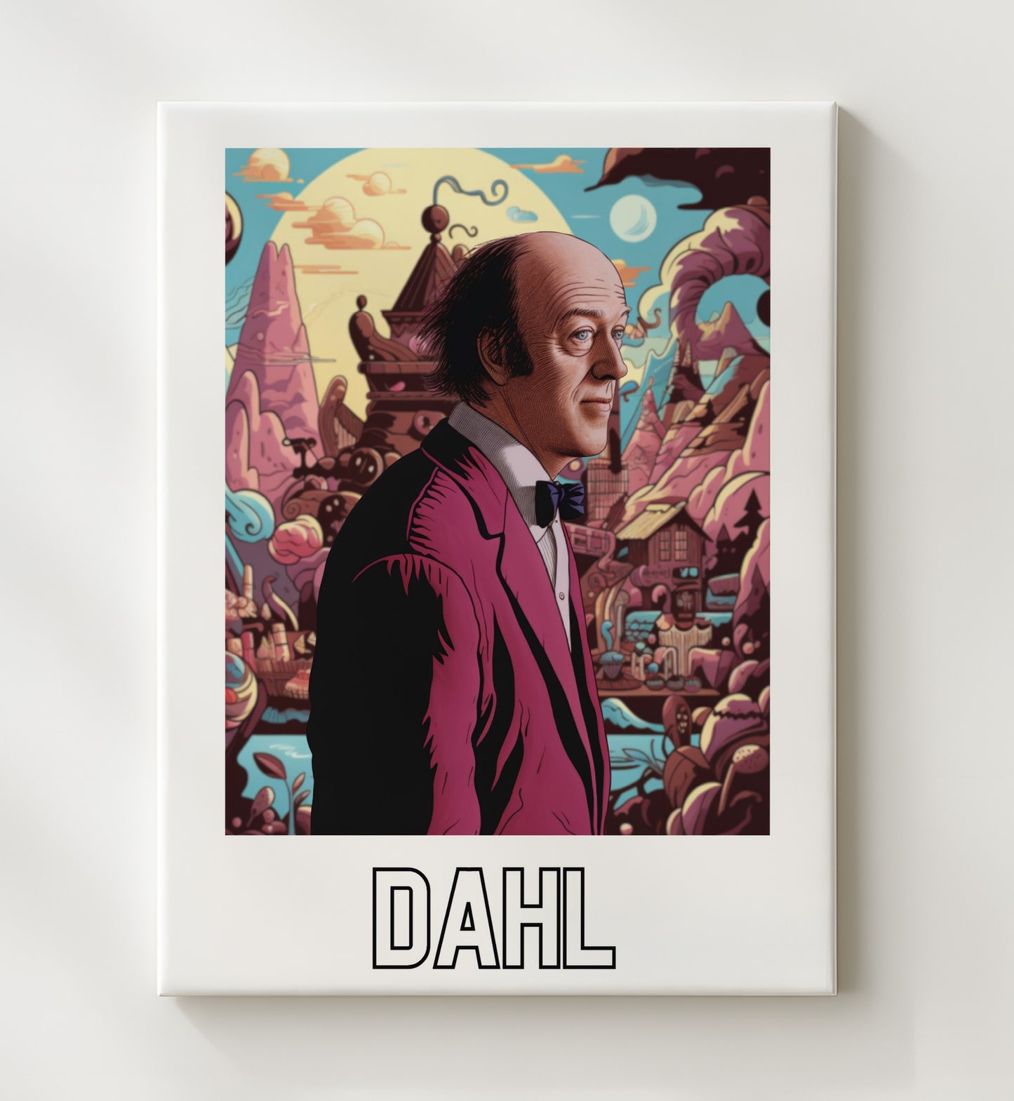 Roald Dahl 20x24 Canvas wall art print – Author Portraits decor