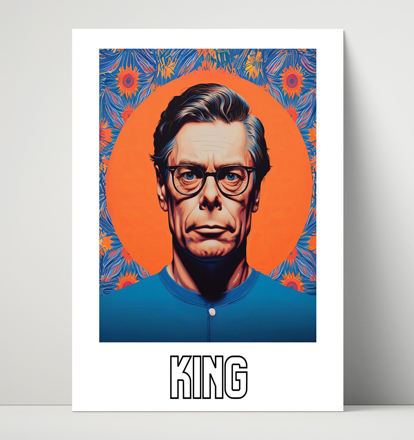 Stephen King 16x20 Unframed Print wall art print – Author Portraits decor