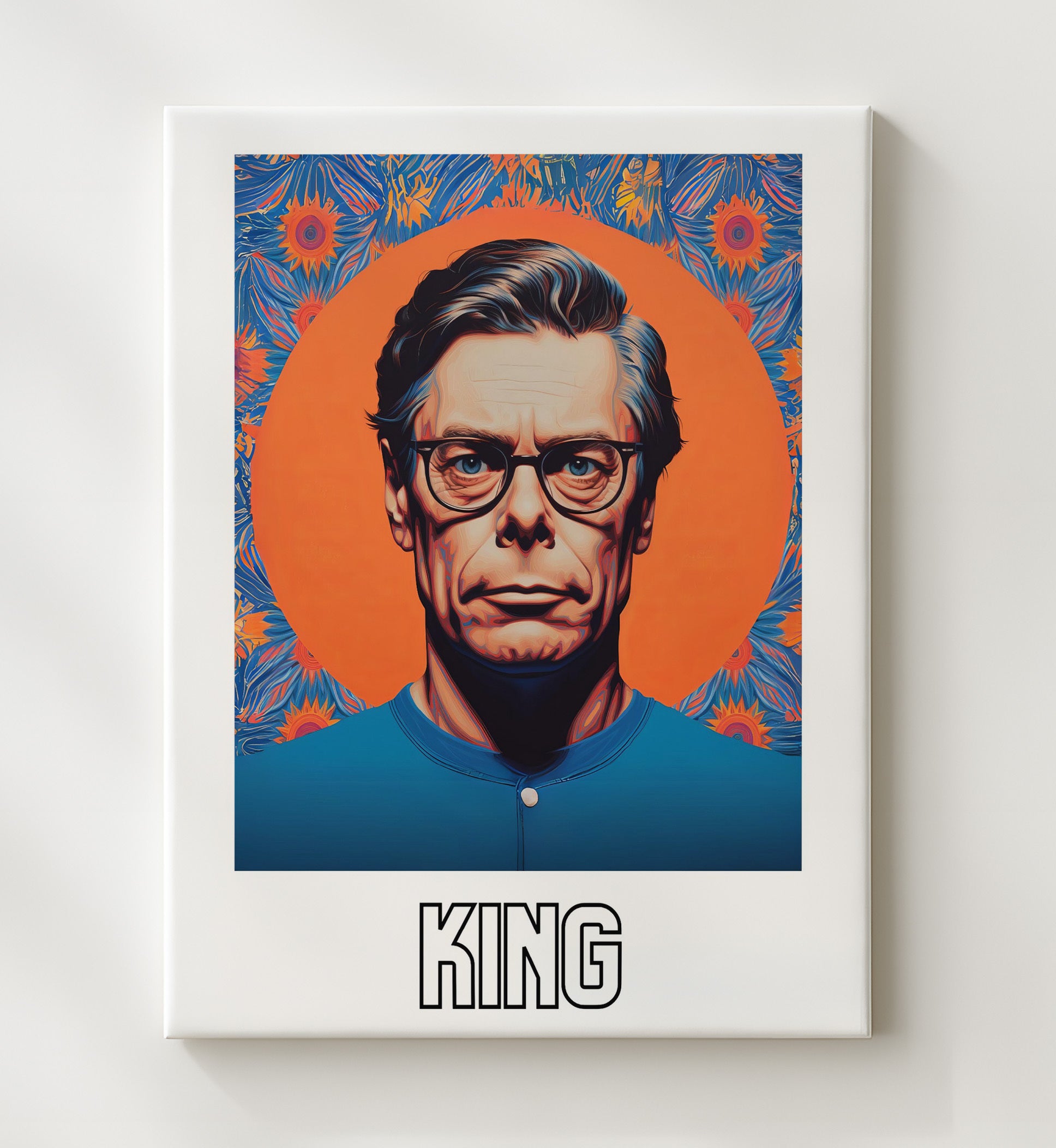 Stephen King 20x24 Canvas wall art print – Author Portraits decor