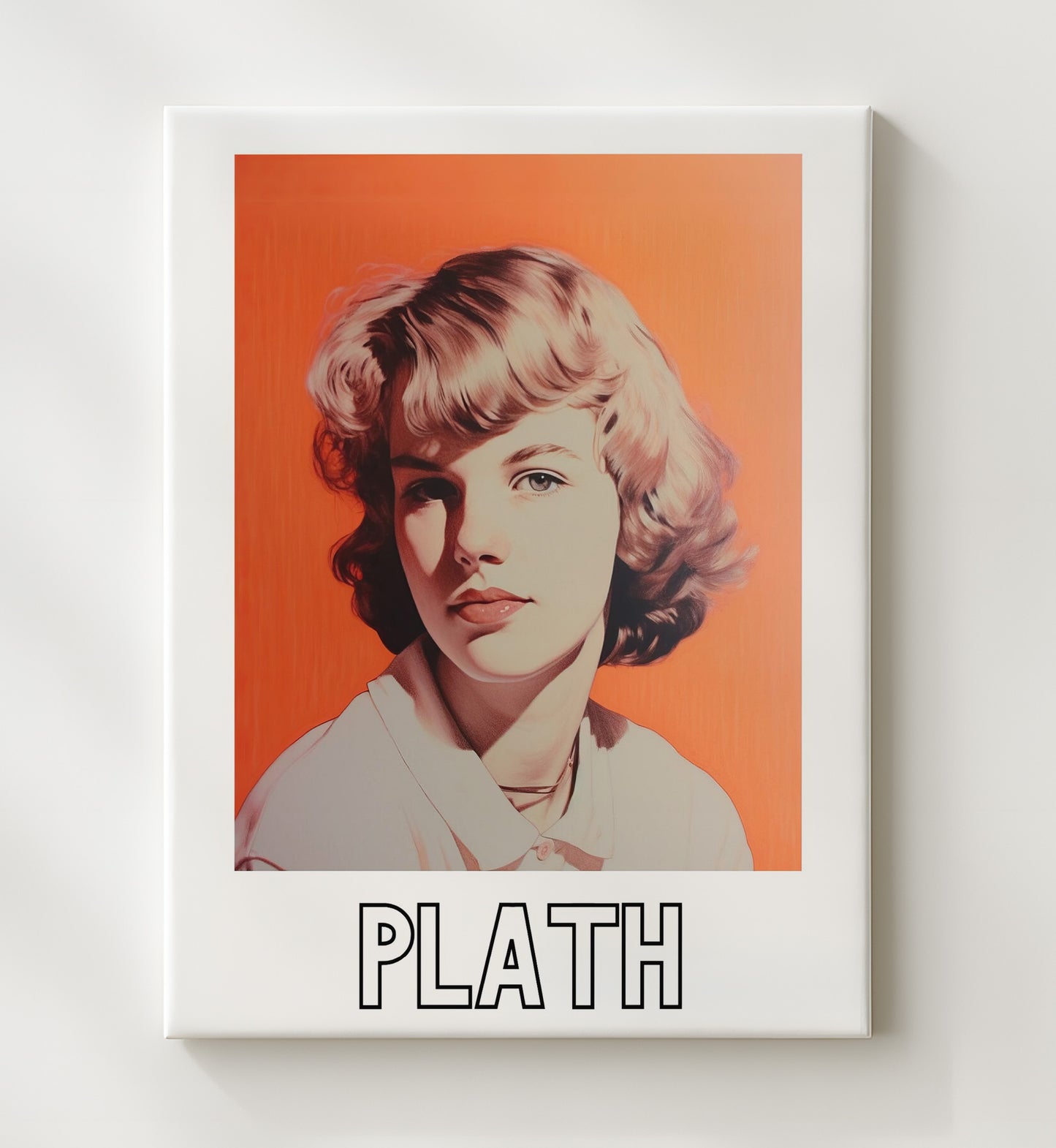 Sylvia Plath 20x24 Canvas wall art print – Author Portraits decor