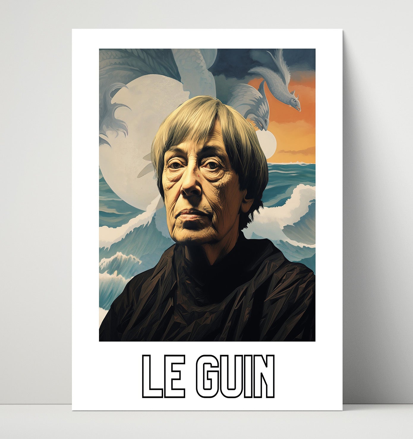Ursula K Le Guin 16x20 Unframed Print wall art print – Author Portraits decor