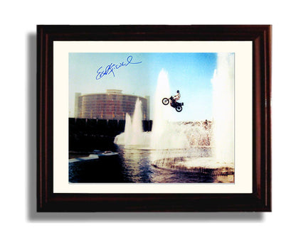 Autograph Print - Evel Knievel - Fountain Leap