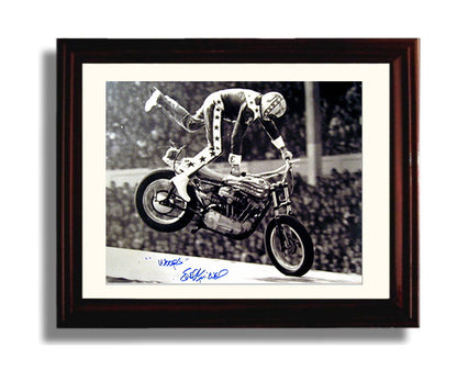 Autograph Print - Evel Knievel - Woops Stunt