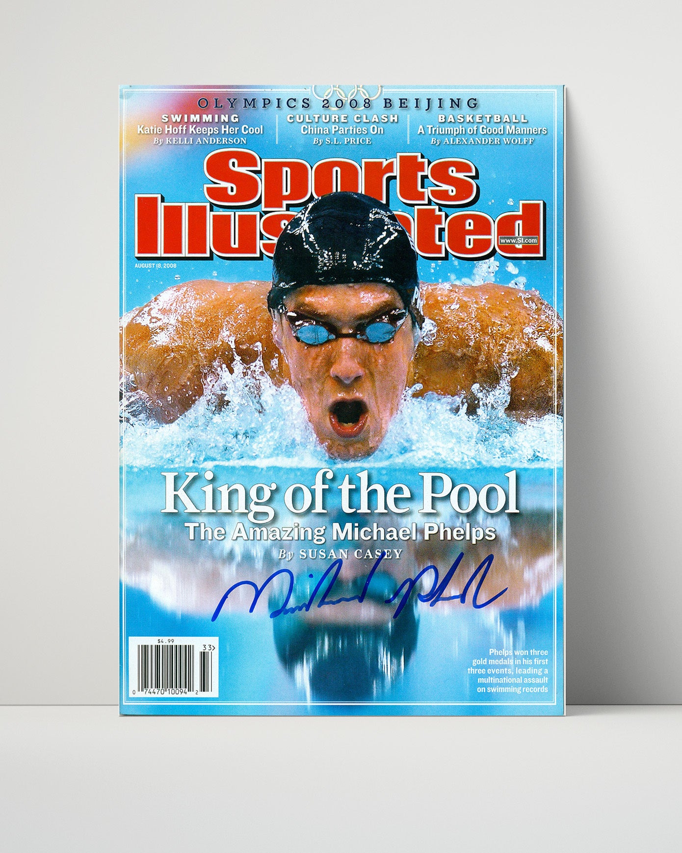 Autograph SI Print - Michael Phelps - King of the Pool