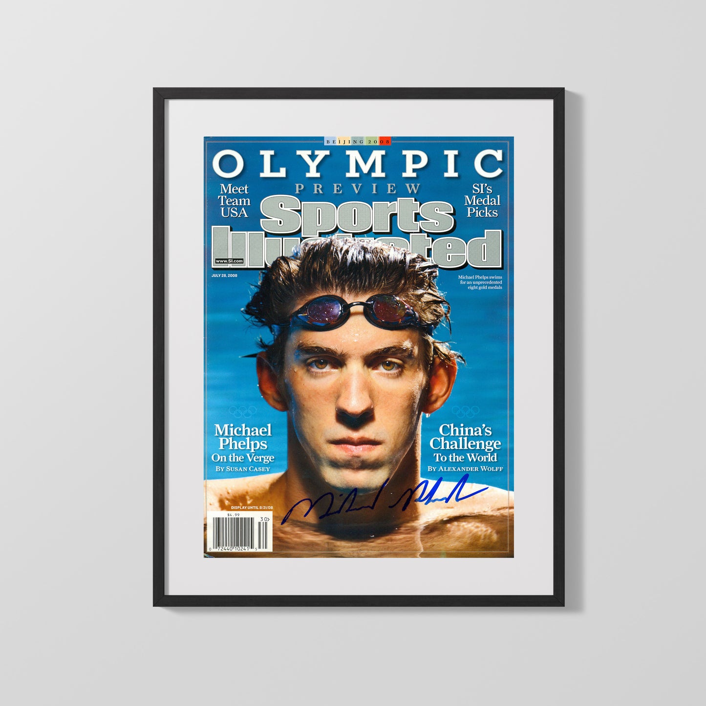 Autograph SI Print - Michael Phelps - Olympic Focus