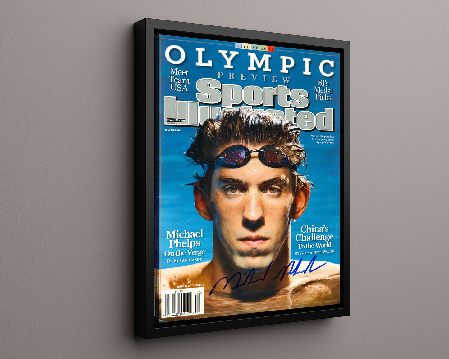 Autograph SI Print - Michael Phelps - Olympic Focus