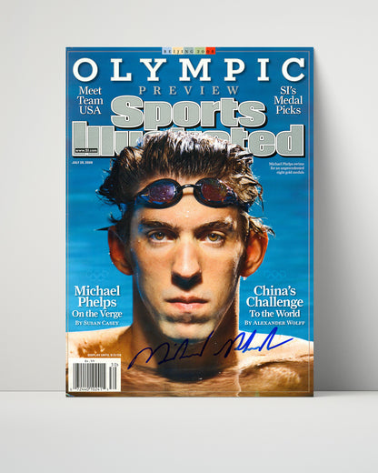 Autograph SI Print - Michael Phelps - Olympic Focus