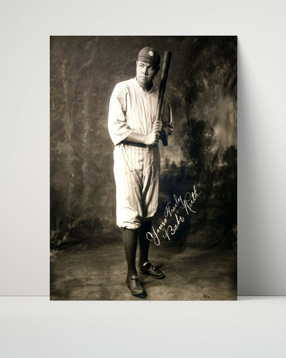 Babe Ruth Autograph Poster - Classic Swing - The Sultan Swings