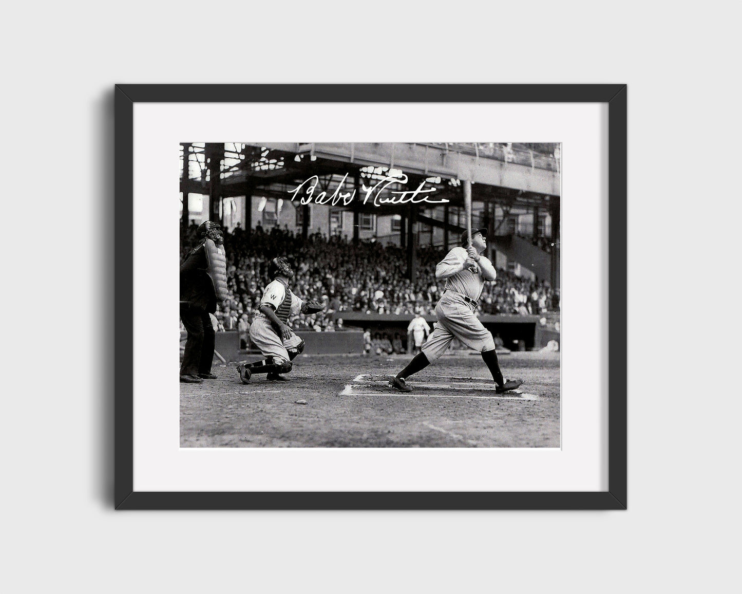 Babe Ruth Autograph Print - Classic Swing - The Sultan Swings