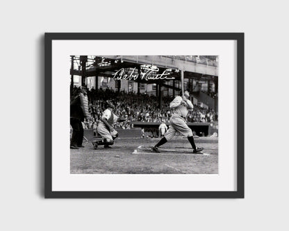 Babe Ruth Autograph Print - Classic Swing - The Sultan Swings