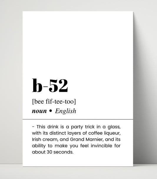 B-52 - Layered Coffee Cocktail - 16x20 Unframed Print