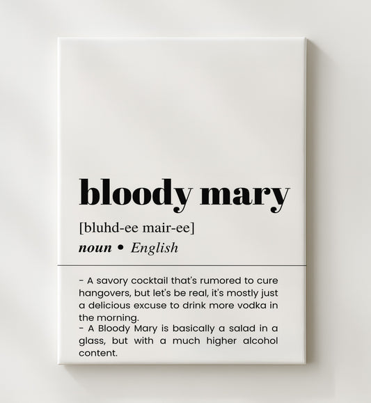 Bloody Mary - Savory Hangover Cure - 20x24 Canvas
