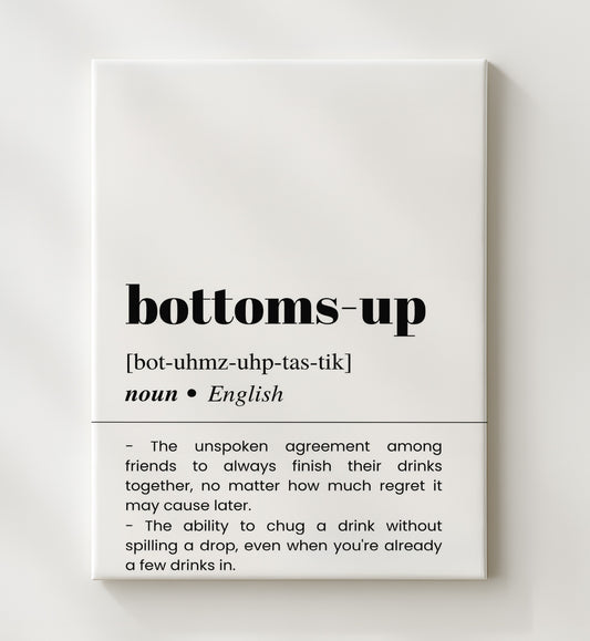 Bottoms Up - Drinking Toast - 20x24 Canvas