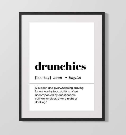 Drunchies - Late-Night Cravings - 16x20 Gallery Frame