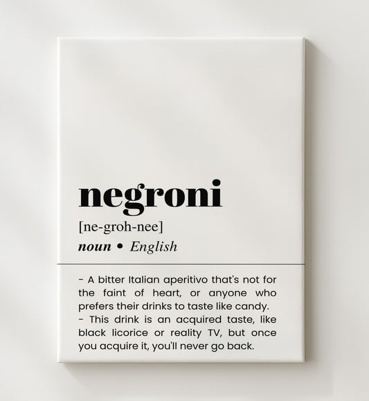 Negroni - Bitter Italian Classic - 20x24 Canvas