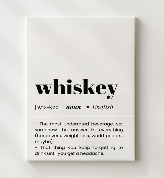 Whiskey - Hydration Humor - 20x24 Canvas
