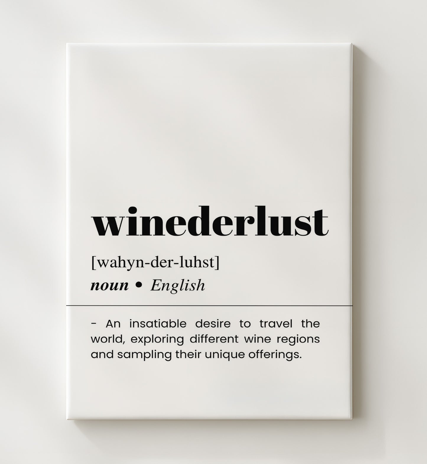 Winederlust - Wine Region Explorer - Canvas bar dictionary wall art