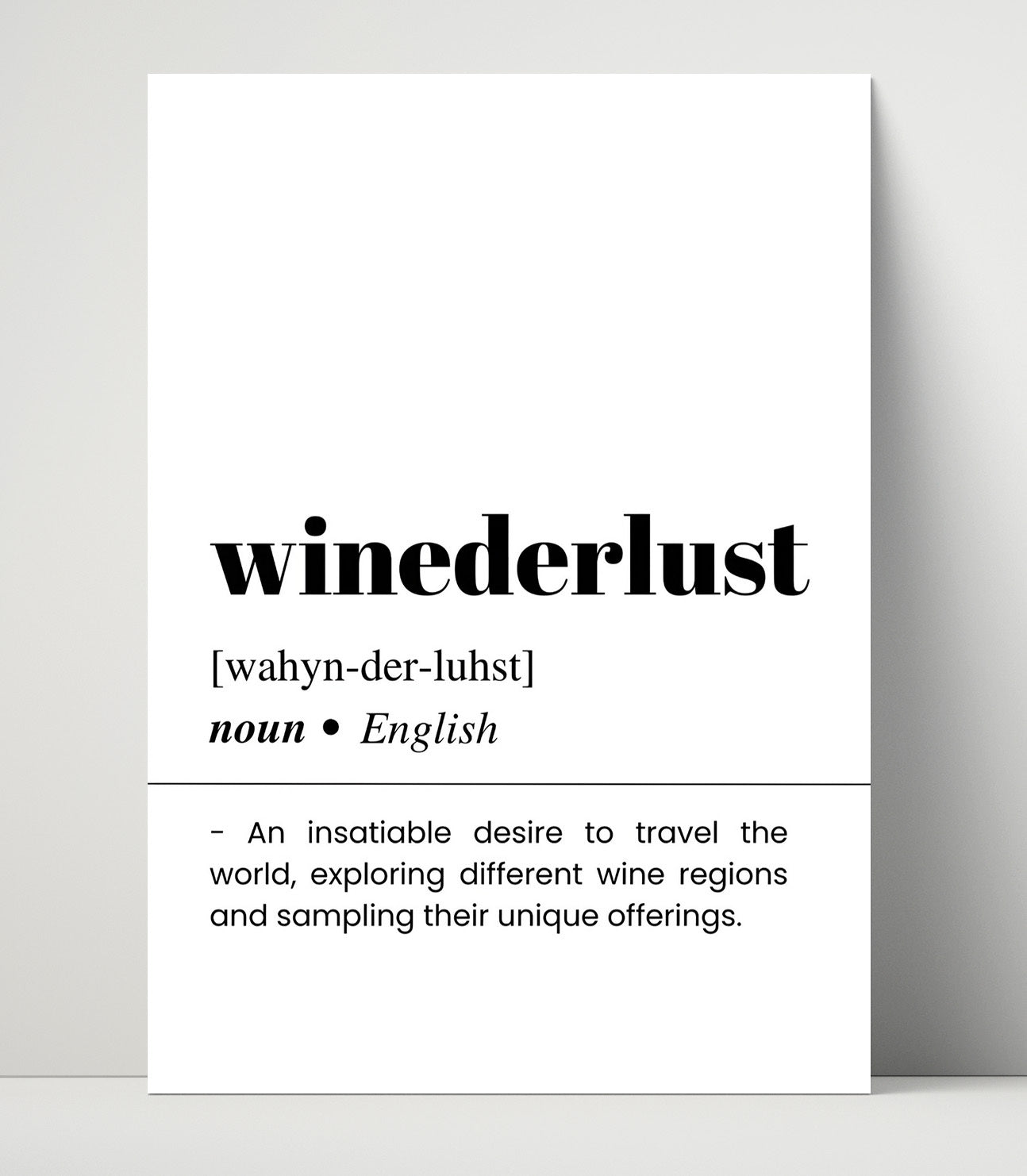 Winederlust - Wine Region Explorer - Unframed Print bar dictionary wall art